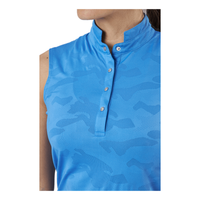 Jess Ss Polo Shirt Pacific