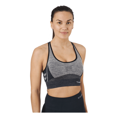 Hmlclea Seamless Sports Top Chateau Gray/black Melange
