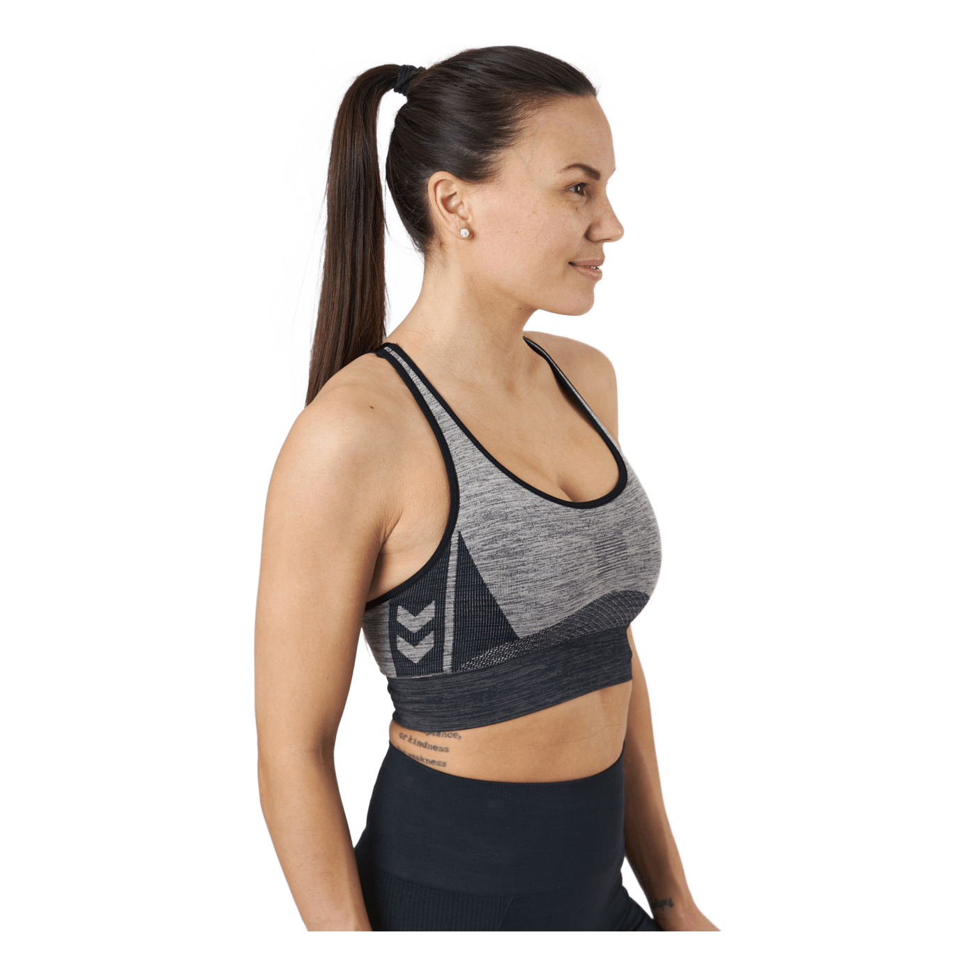 Hmlclea Seamless Sports Top Chateau Gray/black Melange