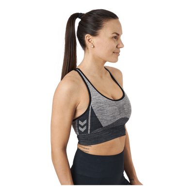 Hmlclea Seamless Sports Top Chateau Gray/black Melange