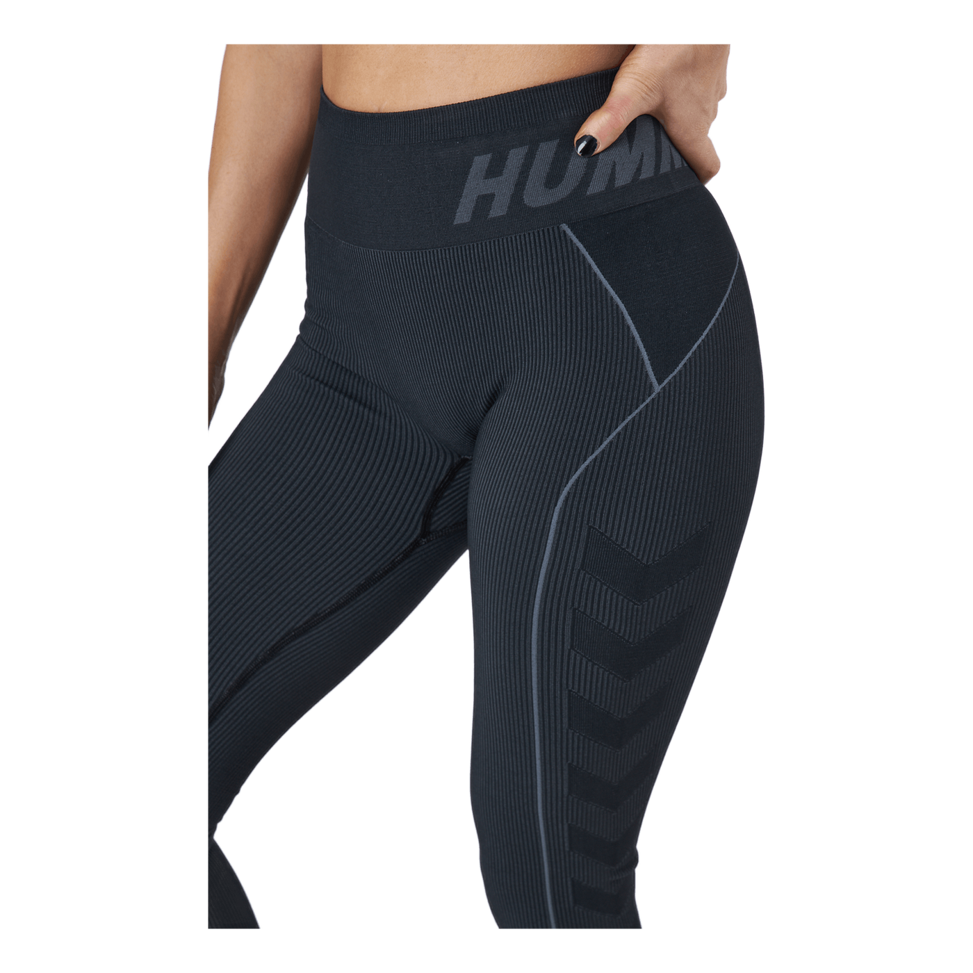 Hmlte Christel Seamless Mw Tig Black/asphalt Melange