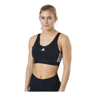 Essentials 3-Stripes Crop Top With Removable Pads Black / White