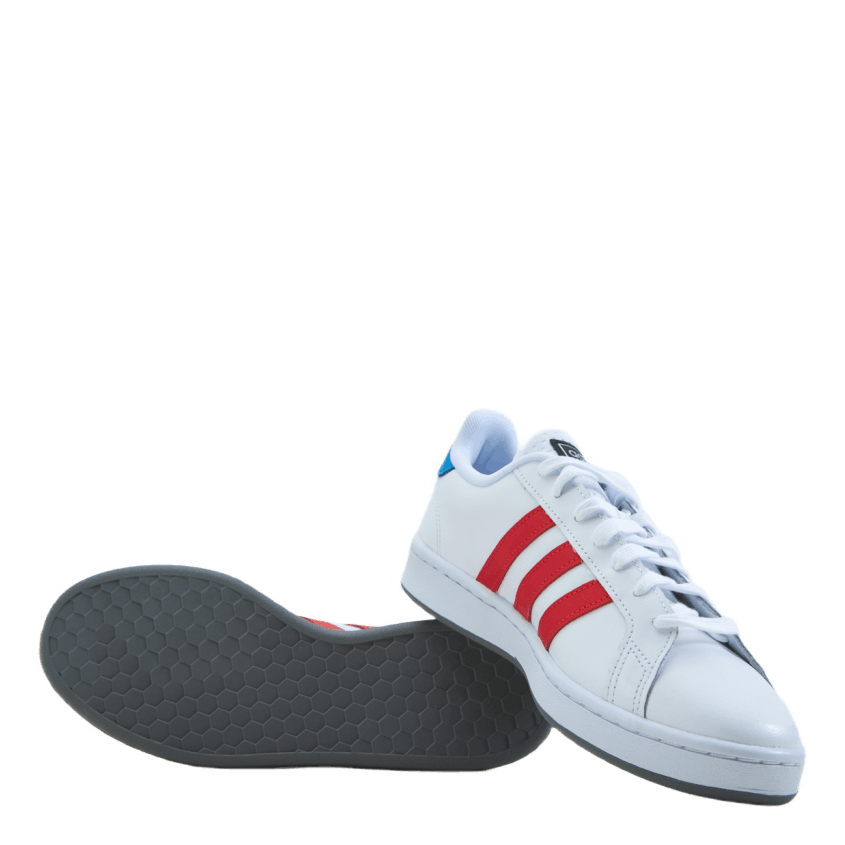 Grand Court Base Shoes Cloud White / Vivid Red / Blue Rush