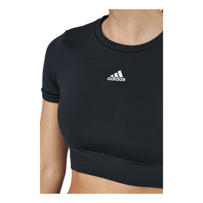 W Sml Fit T Black/white