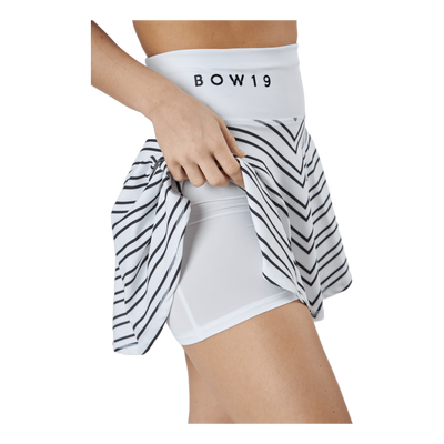 Sofia/print Skirt Thin Stripe White/black
