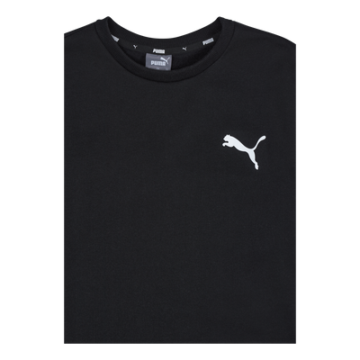 Ess Small Logo Crew Fl Puma Black-cat