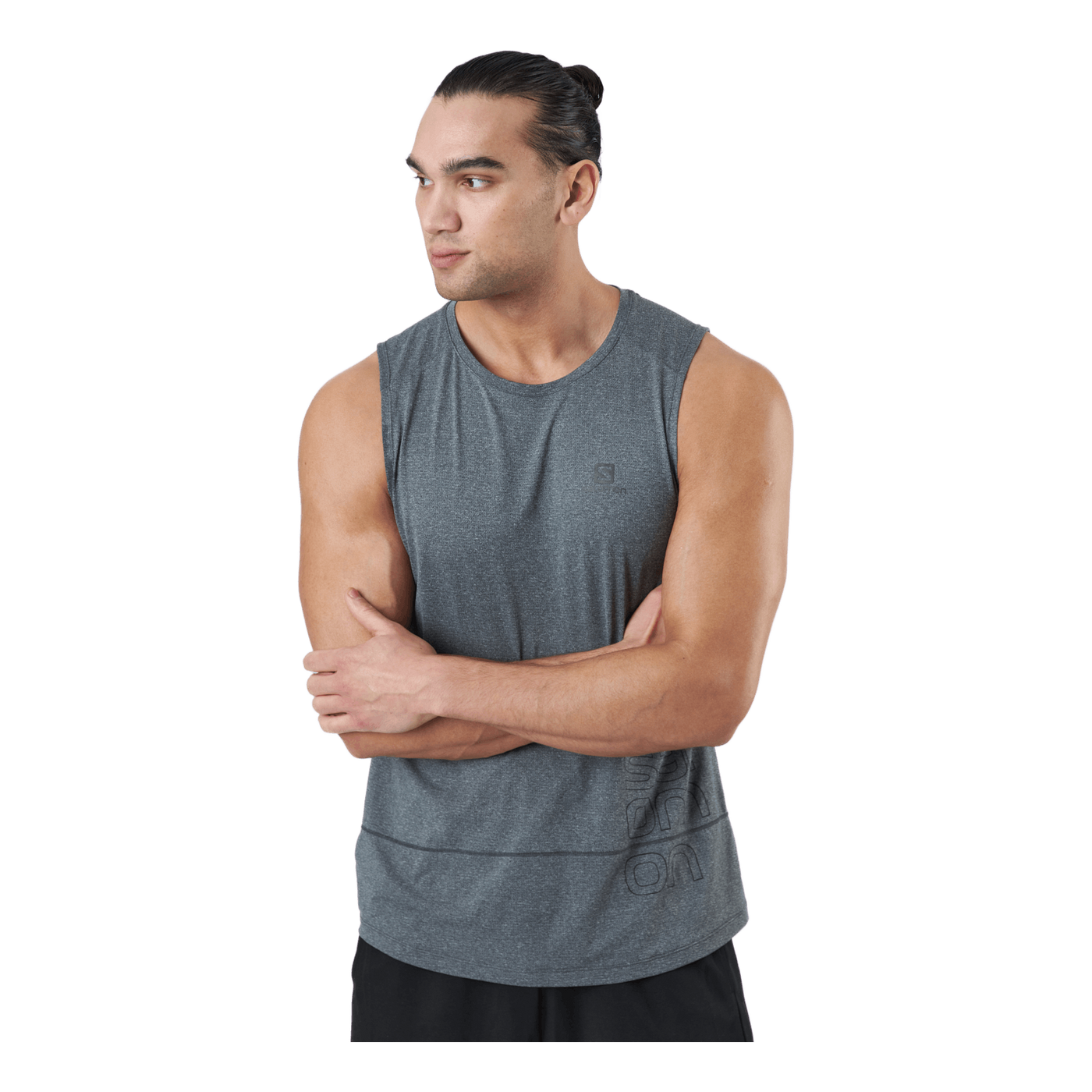 Cross Run Graphic Tank M Black/heather