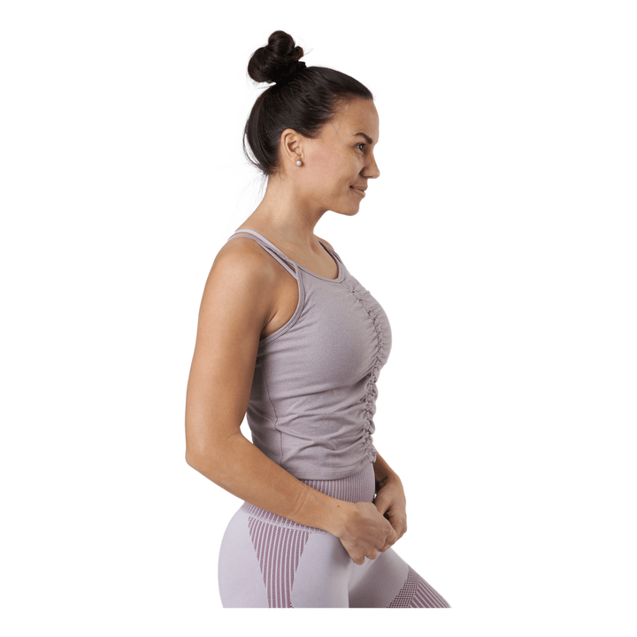 Studio Foundation Ruched Tank Quail Heather