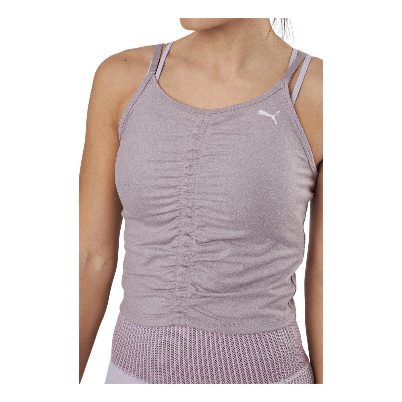 Studio Foundation Ruched Tank Quail Heather