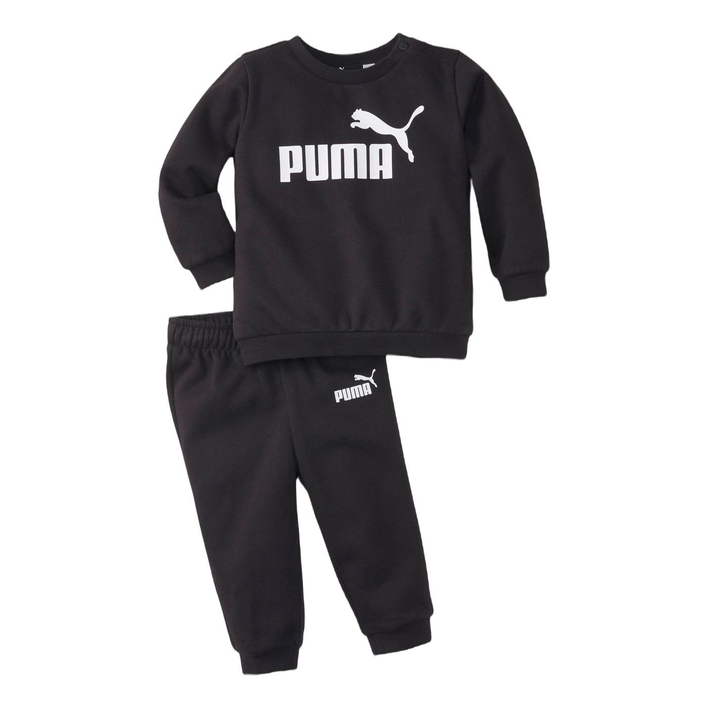 Minicats Ess Crew Jogger Fl Cotton Black