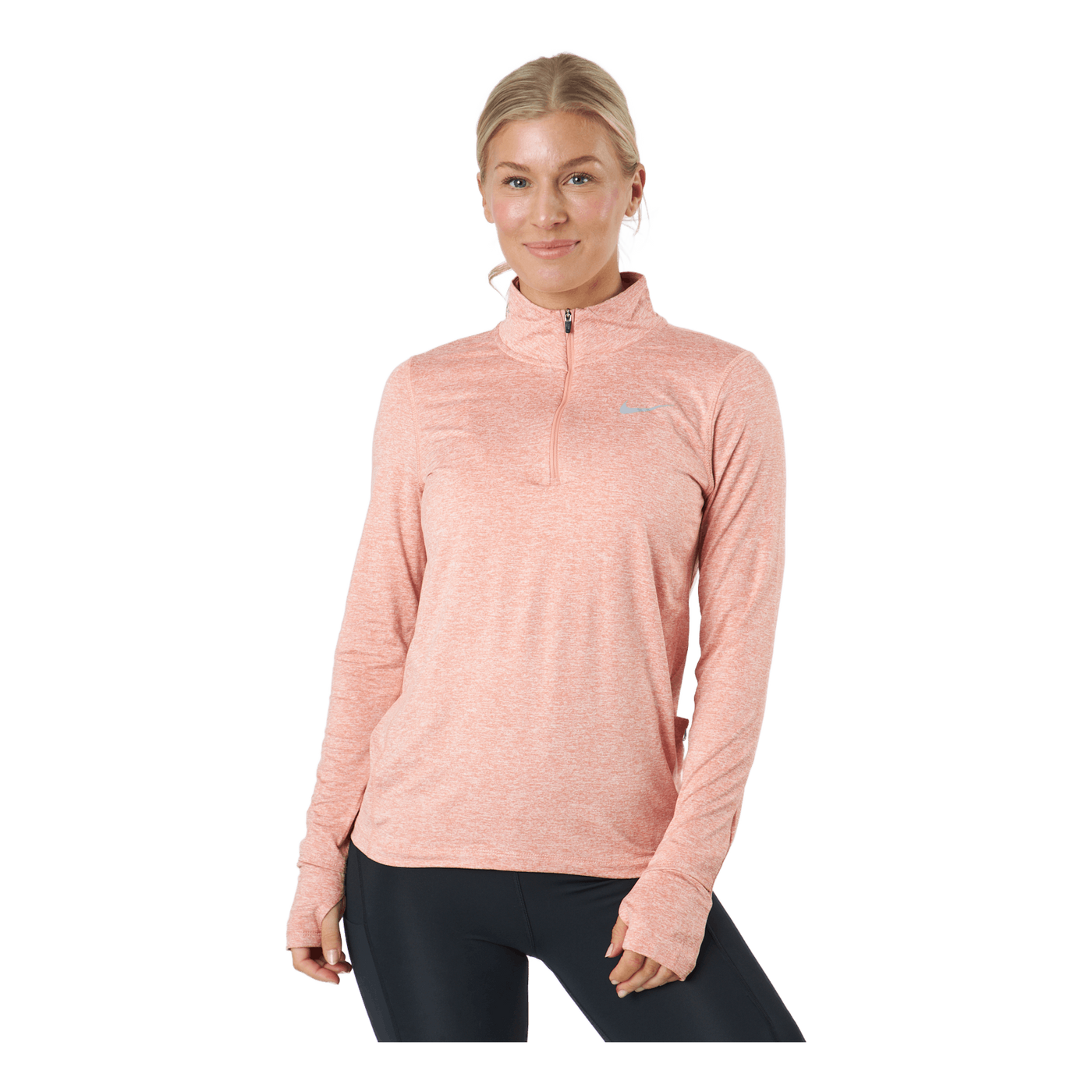 Nike Element Women's 1/2-zip R Lt Madder Root/reflective Silv