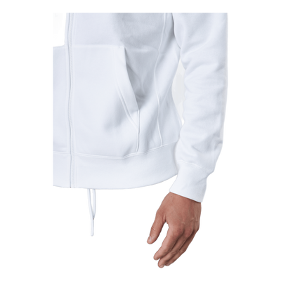 Sportswear Club Fleece Men's Full-Zip Hoodie WHITE/WHITE/BLACK