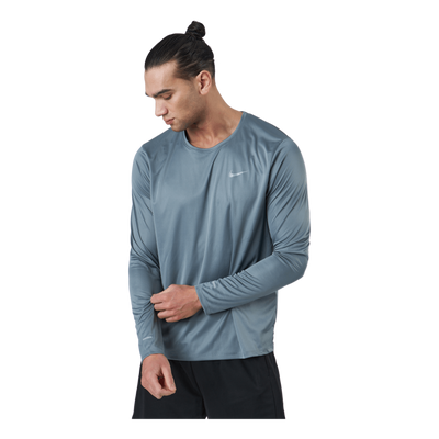 Dri-FIT Miler Men's Long-Sleeve Running Top SMOKE GREY/REFLECTIVE SILV