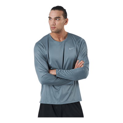 Dri-FIT Miler Men's Long-Sleeve Running Top SMOKE GREY/REFLECTIVE SILV