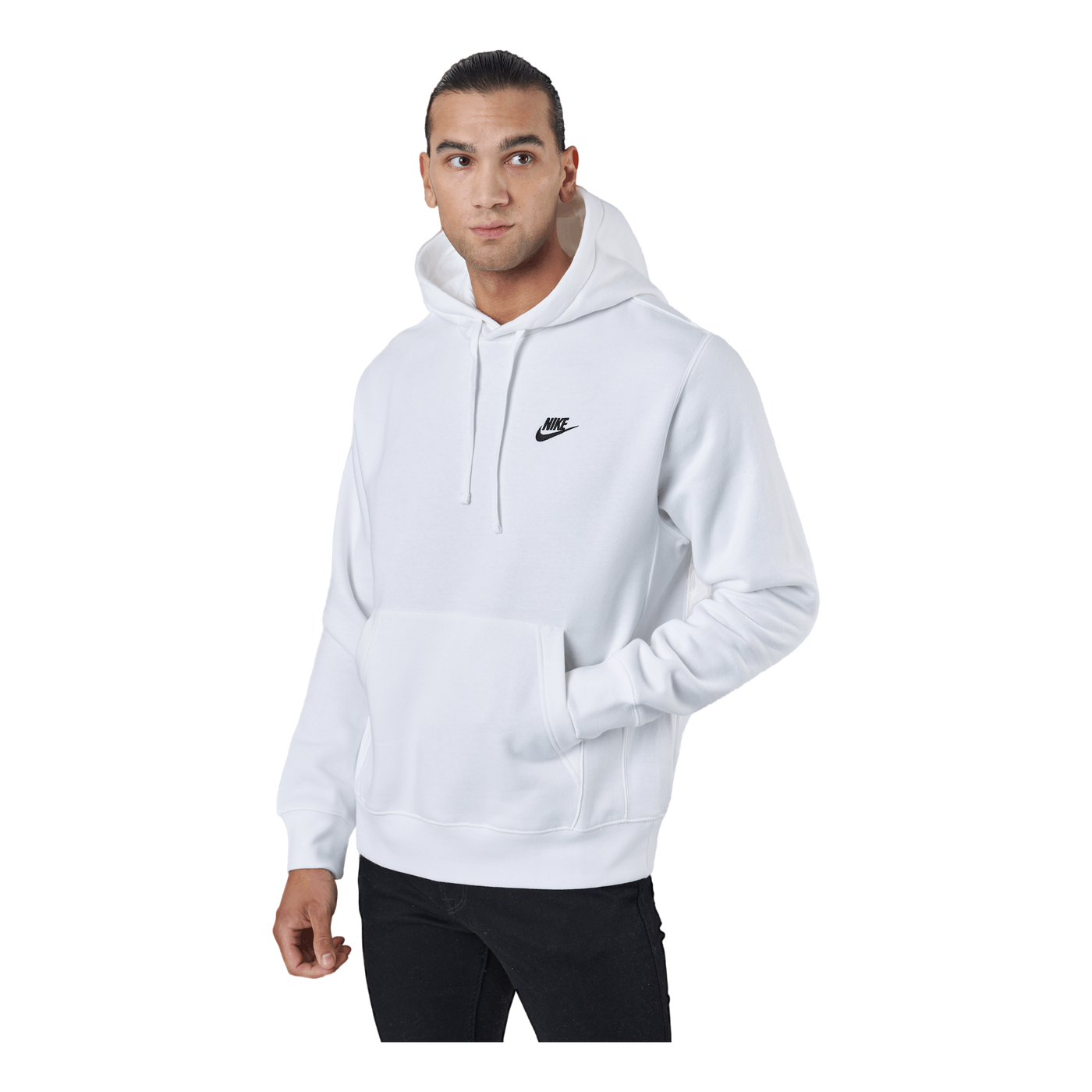 Sportswear Club Fleece Pullover Hoodie WHITE/WHITE/BLACK