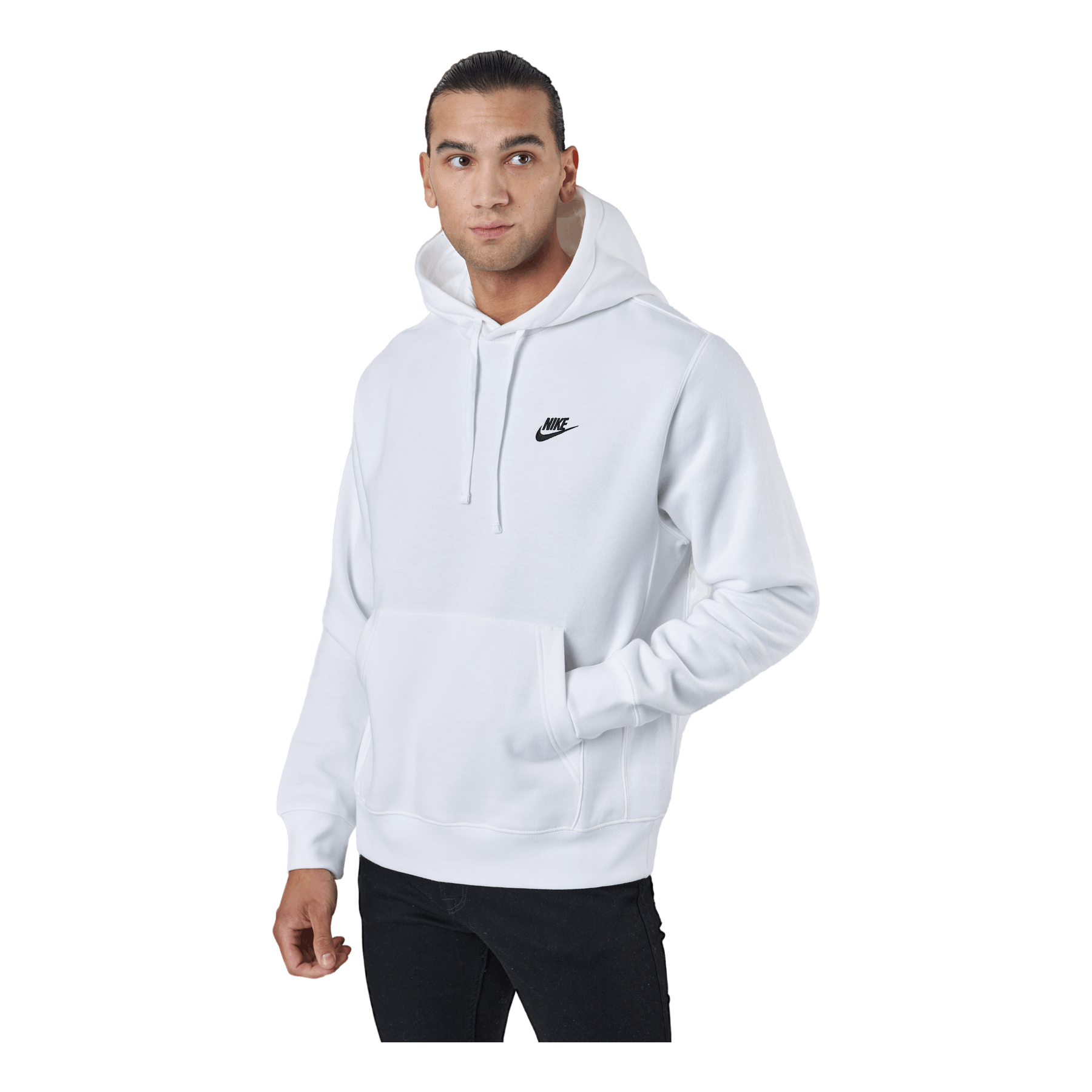 Sportswear Club Fleece Pullover Hoodie WHITE/WHITE/BLACK - Nike ...