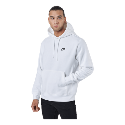 Sportswear Club Fleece Pullover Hoodie WHITE/WHITE/BLACK