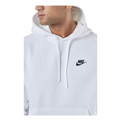 Sportswear Club Fleece Pullover Hoodie WHITE/WHITE/BLACK