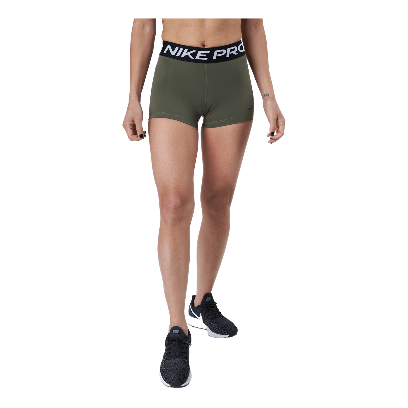 Nike Pro Women's 3" Shorts Medium Olive/black/black