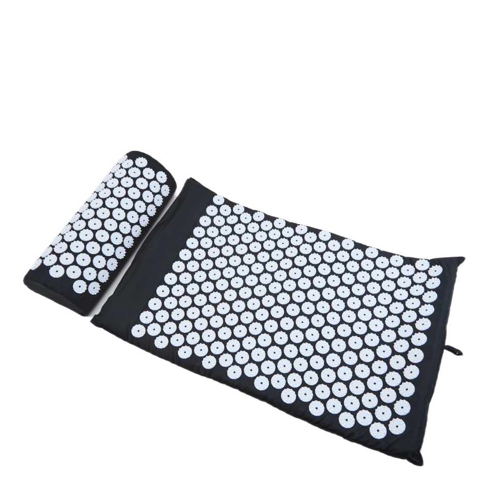 Acupressure Mat W/ Pillow Black