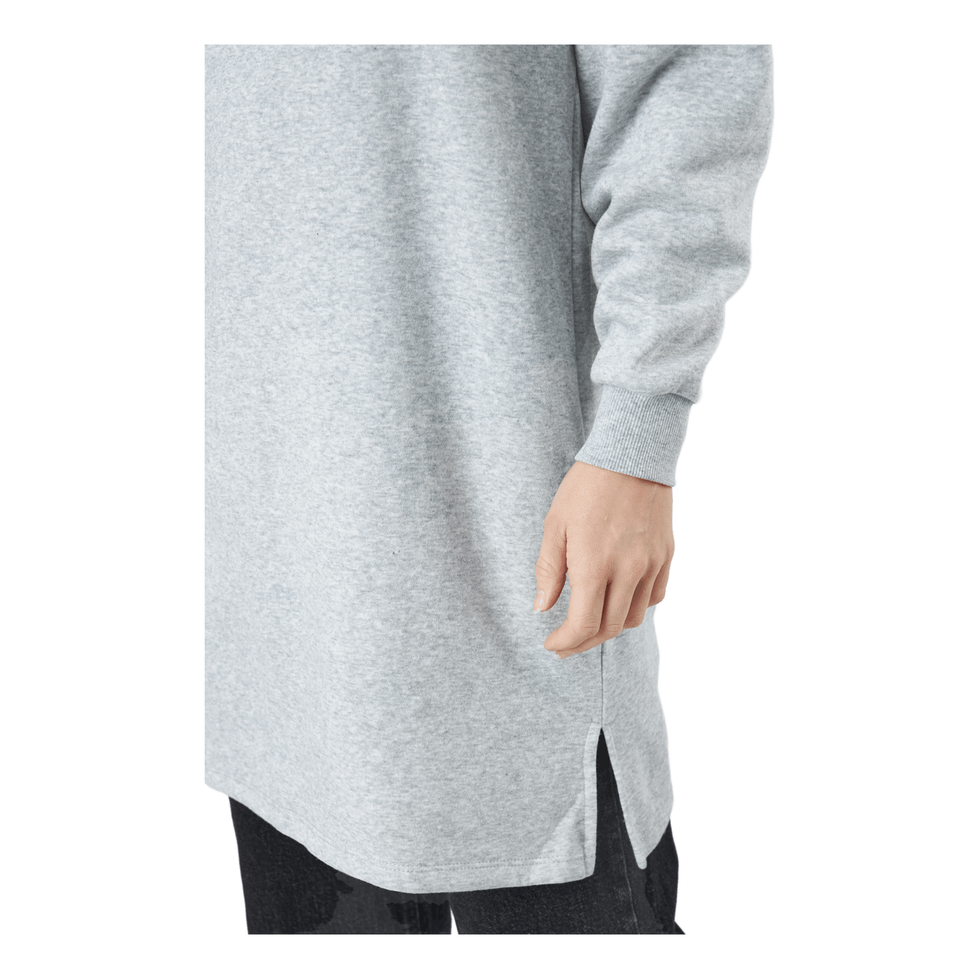 Pcchilli Ls Sweat Dress Bc Light Grey Melange