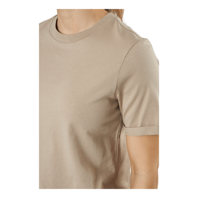 Pcria Ss Fold Up Solid Tee  Bc Silver Mink