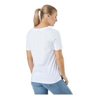 Pcria Ss V-neck Solid Tee  Bc Bright White