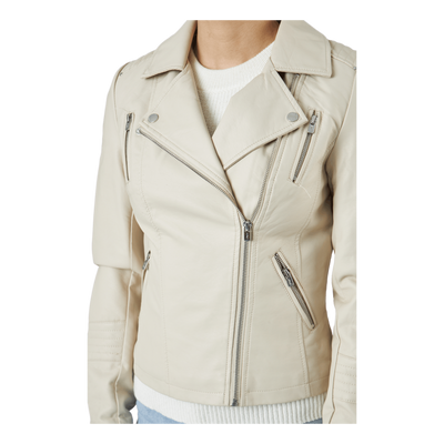 Onlgemma Faux Leather Biker Ot Silver Lining