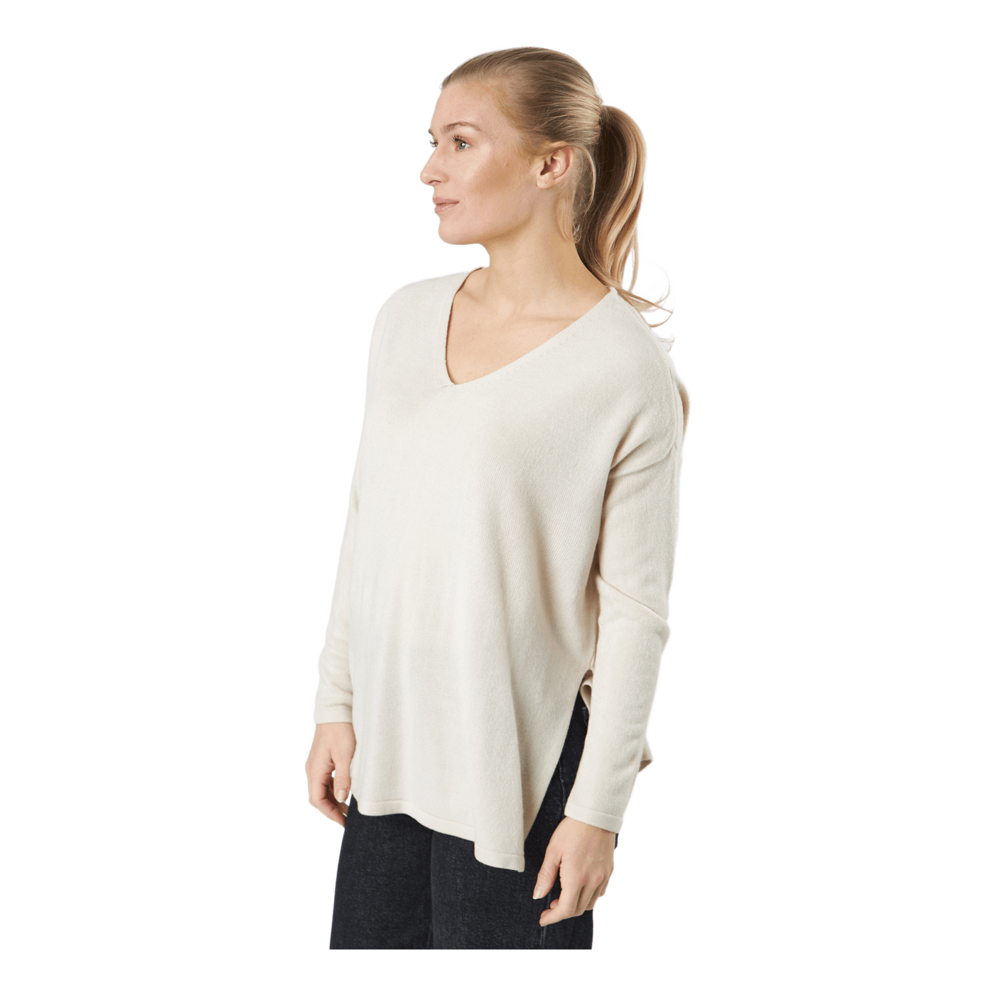 Onlamalia L/s V-neck Pullover  Pumice Stone