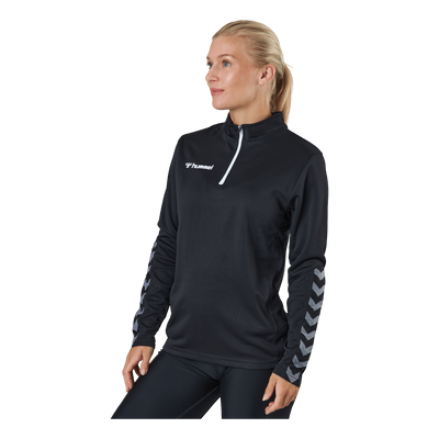 Hmlauthentic Half Zip Sweatshi Black/white