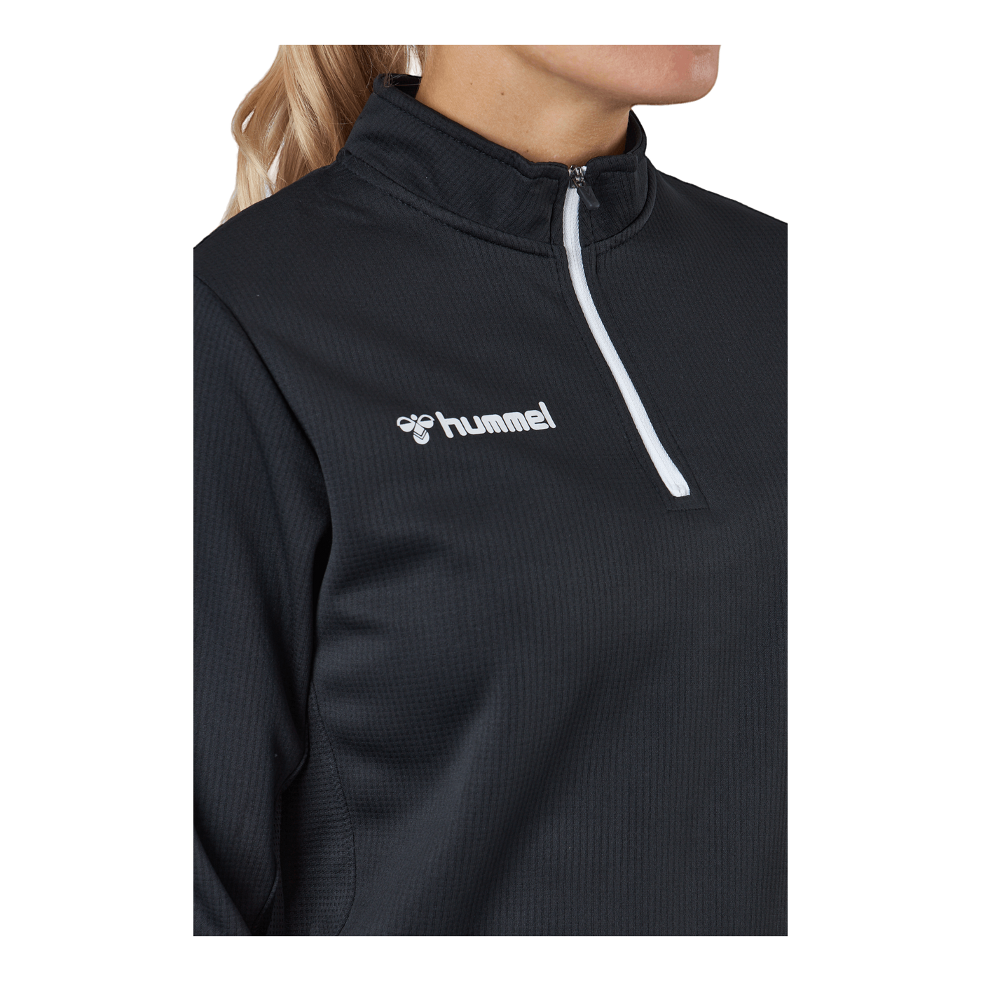 Hmlauthentic Half Zip Sweatshi Black/white