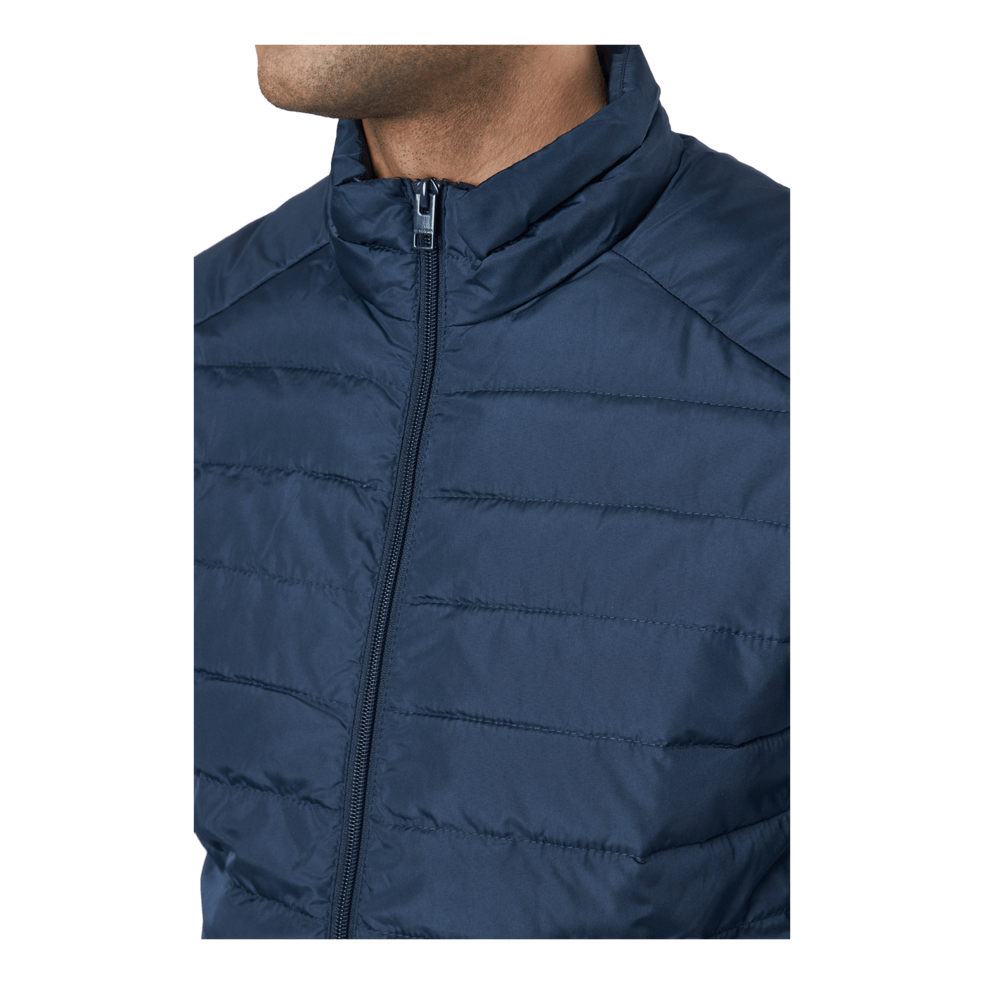 Jjeace Spring Puffer Collar Sn Navy Blazer