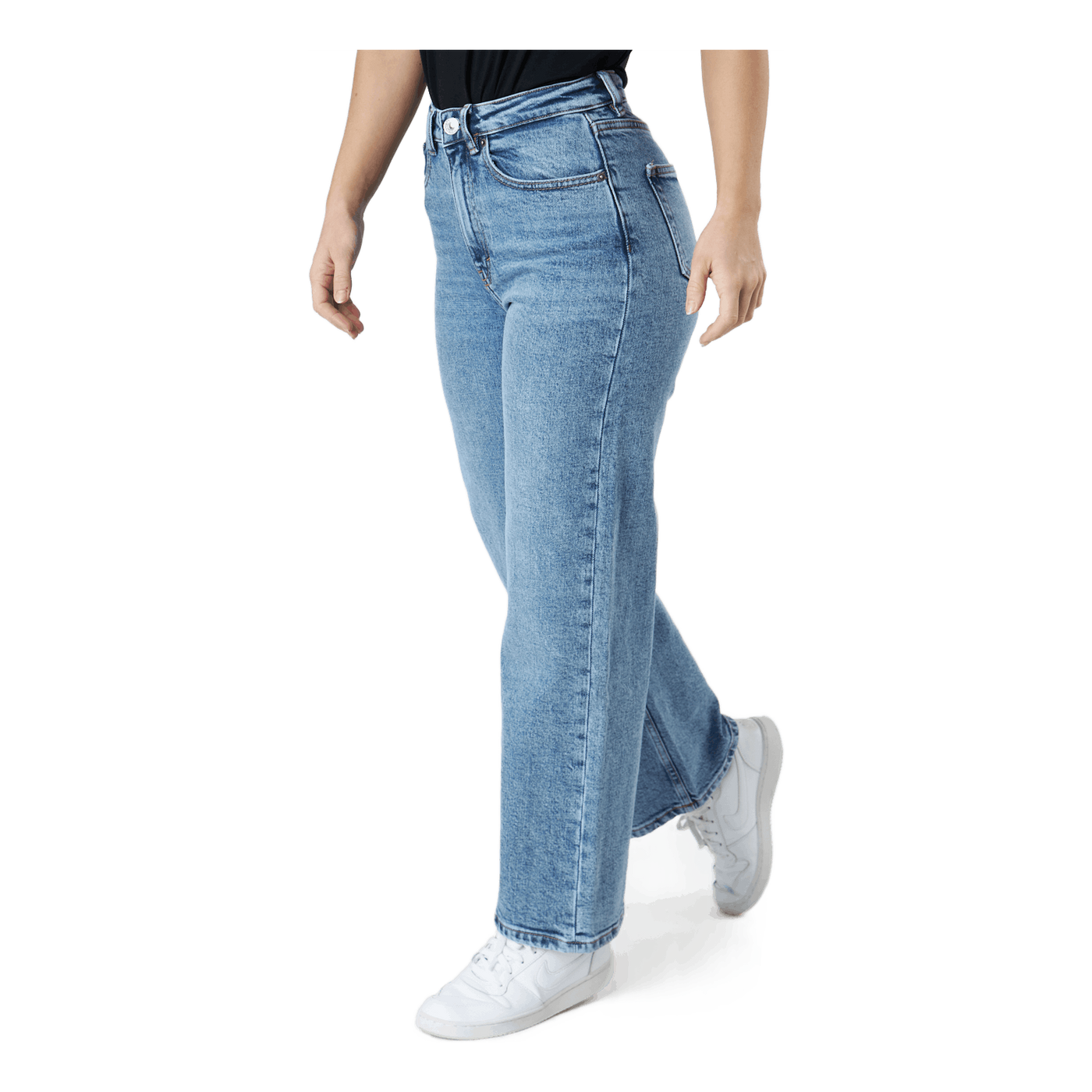 Onljuicy Hw Wide Leg Rea365  N Medium Blue Denim