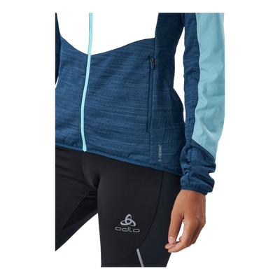 Jacket Run Easy Warm Hybrid Blue Wing Teal - Polynya