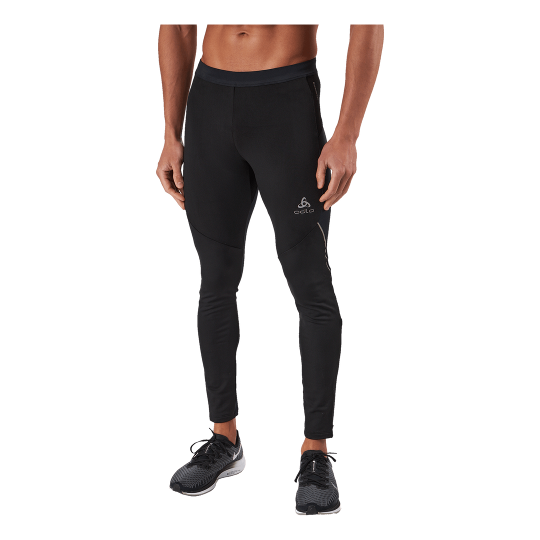 Tights Ceramiwarm Black - Odlo Concrete Grey
