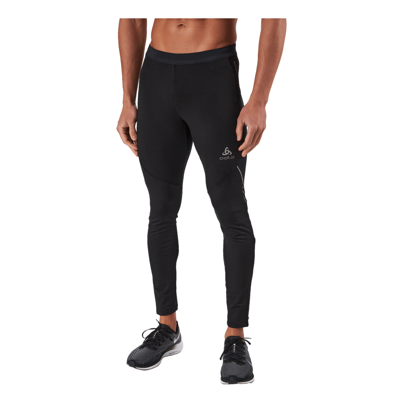 Tights Ceramiwarm Black - Odlo Concrete Grey