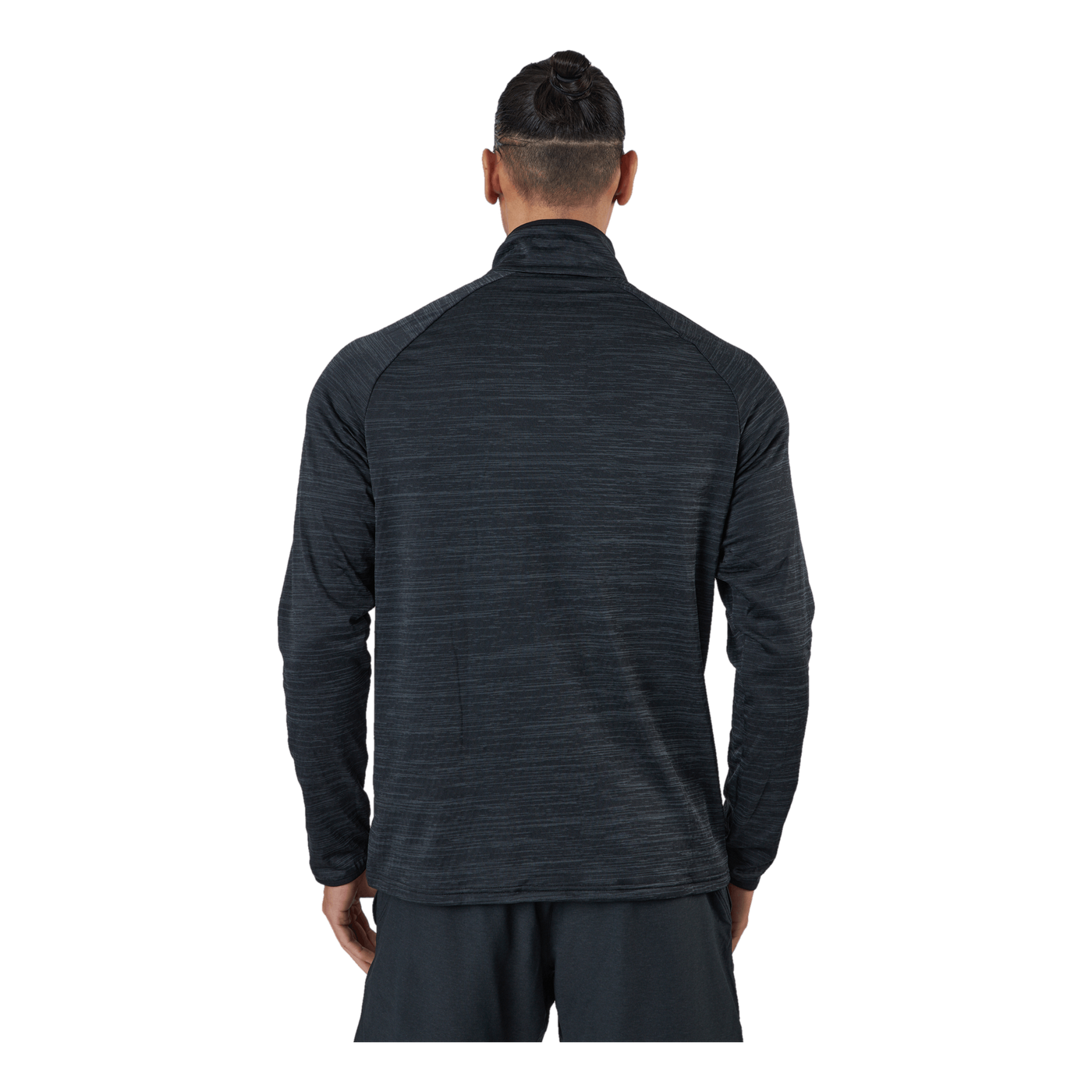 Mid Layer 1/2 Zip Run Easy War Black Melange