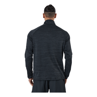 Mid Layer 1/2 Zip Run Easy War Black Melange