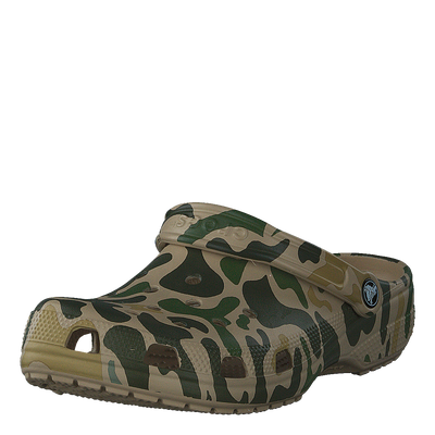 Classic Printed Camo Clog Chai / Tan