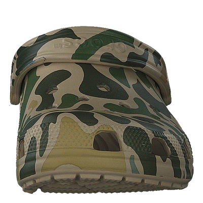 Classic Printed Camo Clog Chai / Tan