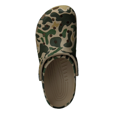 Classic Printed Camo Clog Chai / Tan