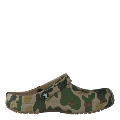 Classic Printed Camo Clog Chai / Tan