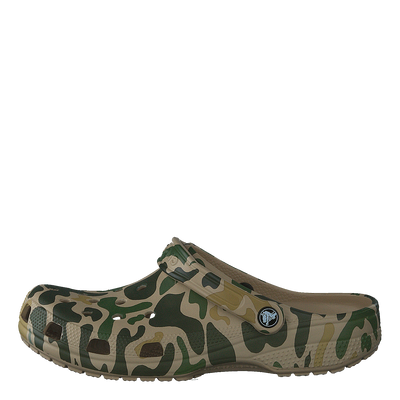 Classic Printed Camo Clog Chai / Tan