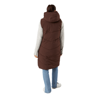 Jamilla Long Puffer Vest Chicory Coffee