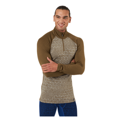 Geo Merino Wool Halfzip Moss