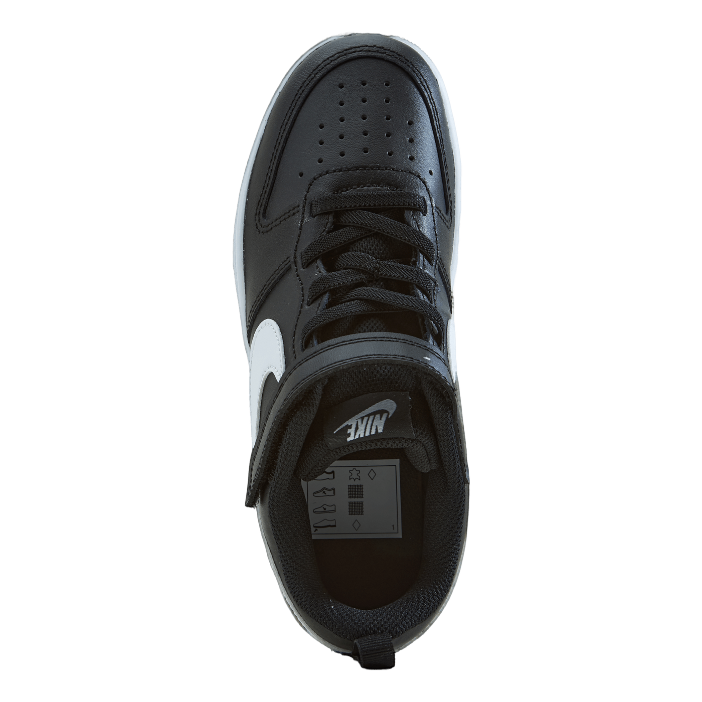 Court Borough Low 2 Little Kids' Shoes BLACK/WHITE