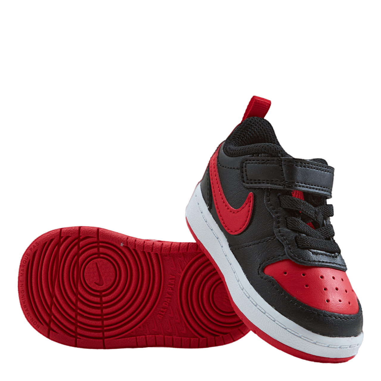 Nike Court Borough Low 2 Baby/ Black/university Red-white