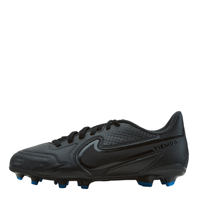 Junior. Tiempo Legend 9 Club MG Little/Big Kids' Multi-Ground Soccer Cleats BLACK/BLACK-SUMMIT WHITE-LT PHOTO BLUE