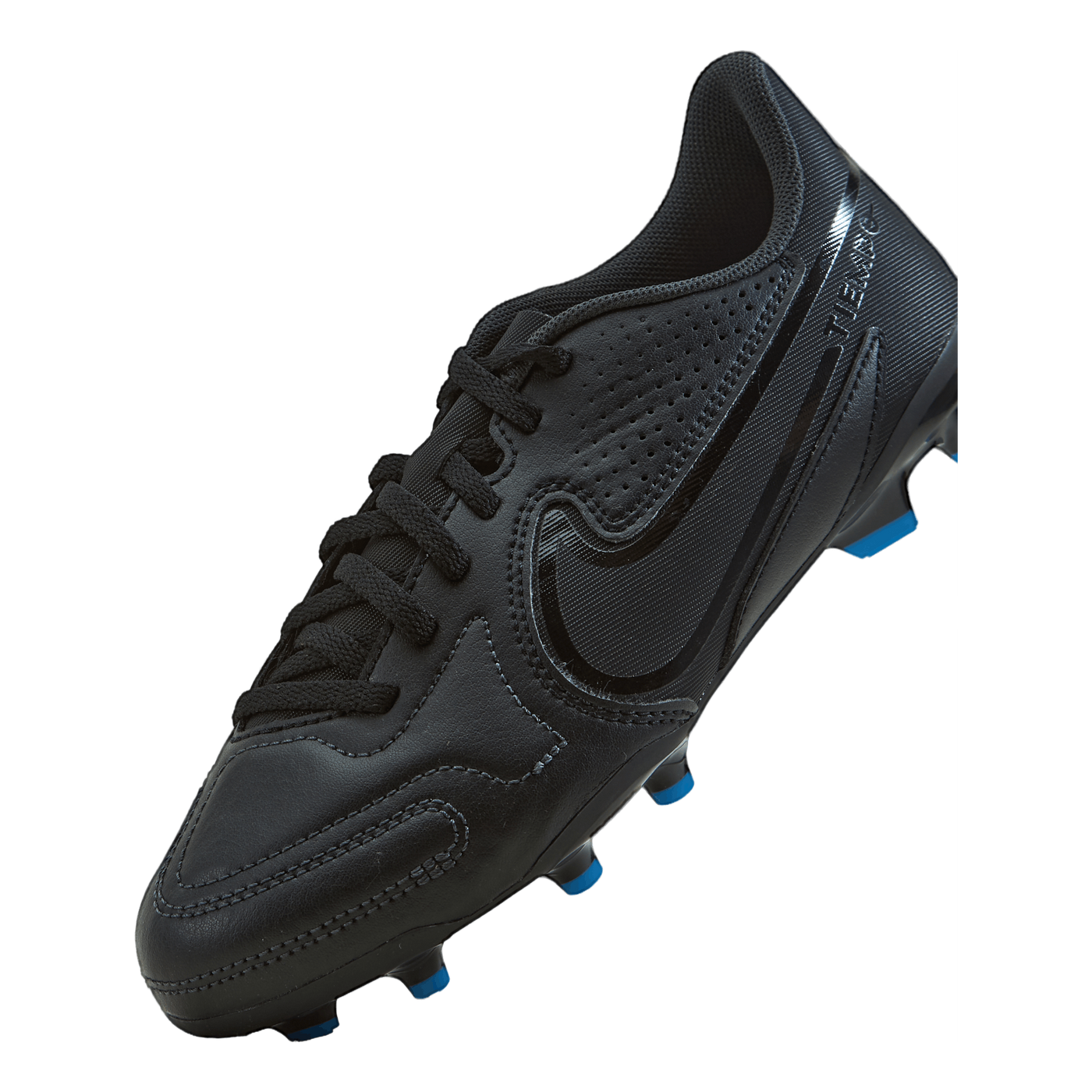 Junior. Tiempo Legend 9 Club MG Little/Big Kids' Multi-Ground Soccer Cleats BLACK/BLACK-SUMMIT WHITE-LT PHOTO BLUE