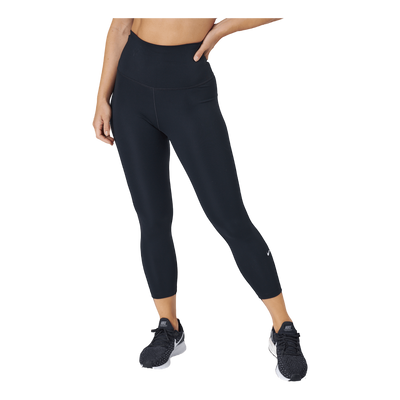 Dri-FIT One Women's High-Rise Cropped Leggings BLACK/WHITE